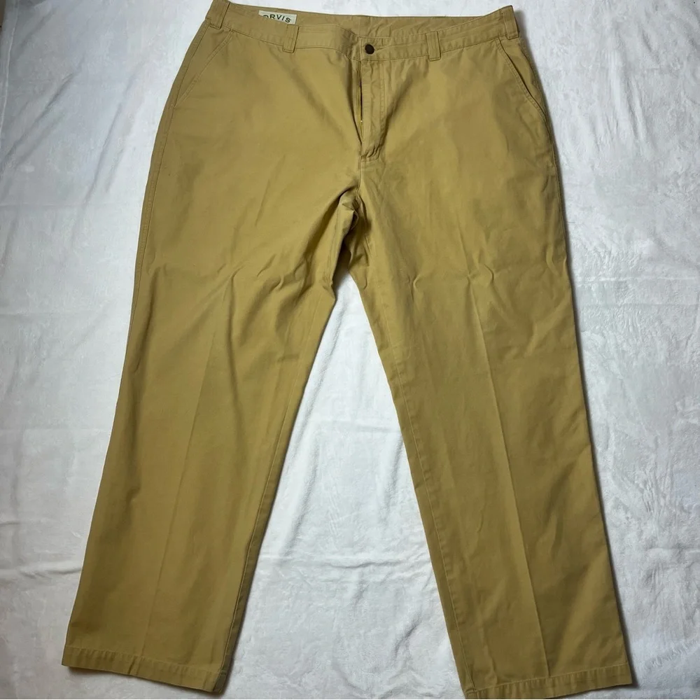 Orvis Men's Ultimate Khakis Twill Plain Front Pants size 42 - Picture 4 of 10
